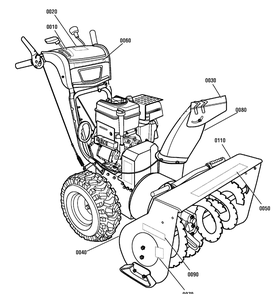 Decals Group Diagram and Parts List for 1695752-18-2847-30 2009 Briggs and Stratton Snow Blower